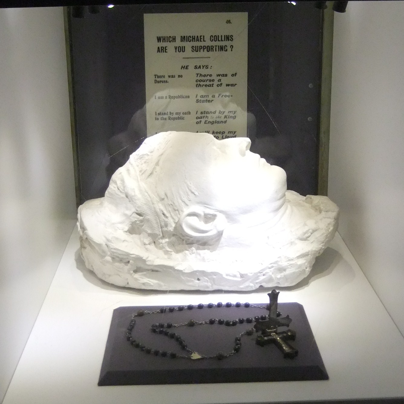 Death mask of Michael Collins, side view