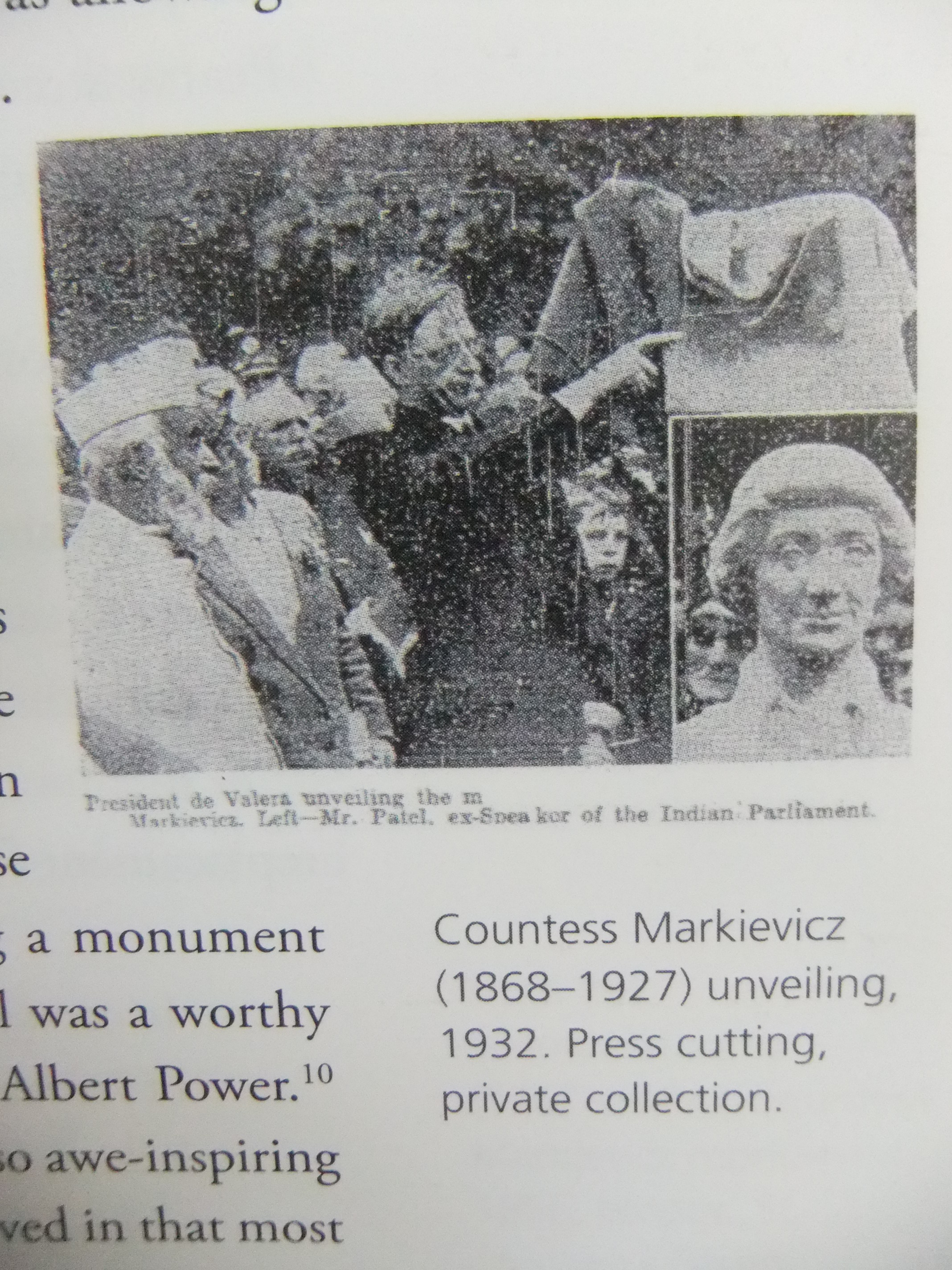 Portrait bust of Countess Markievicz by Albert G. Power, 1932