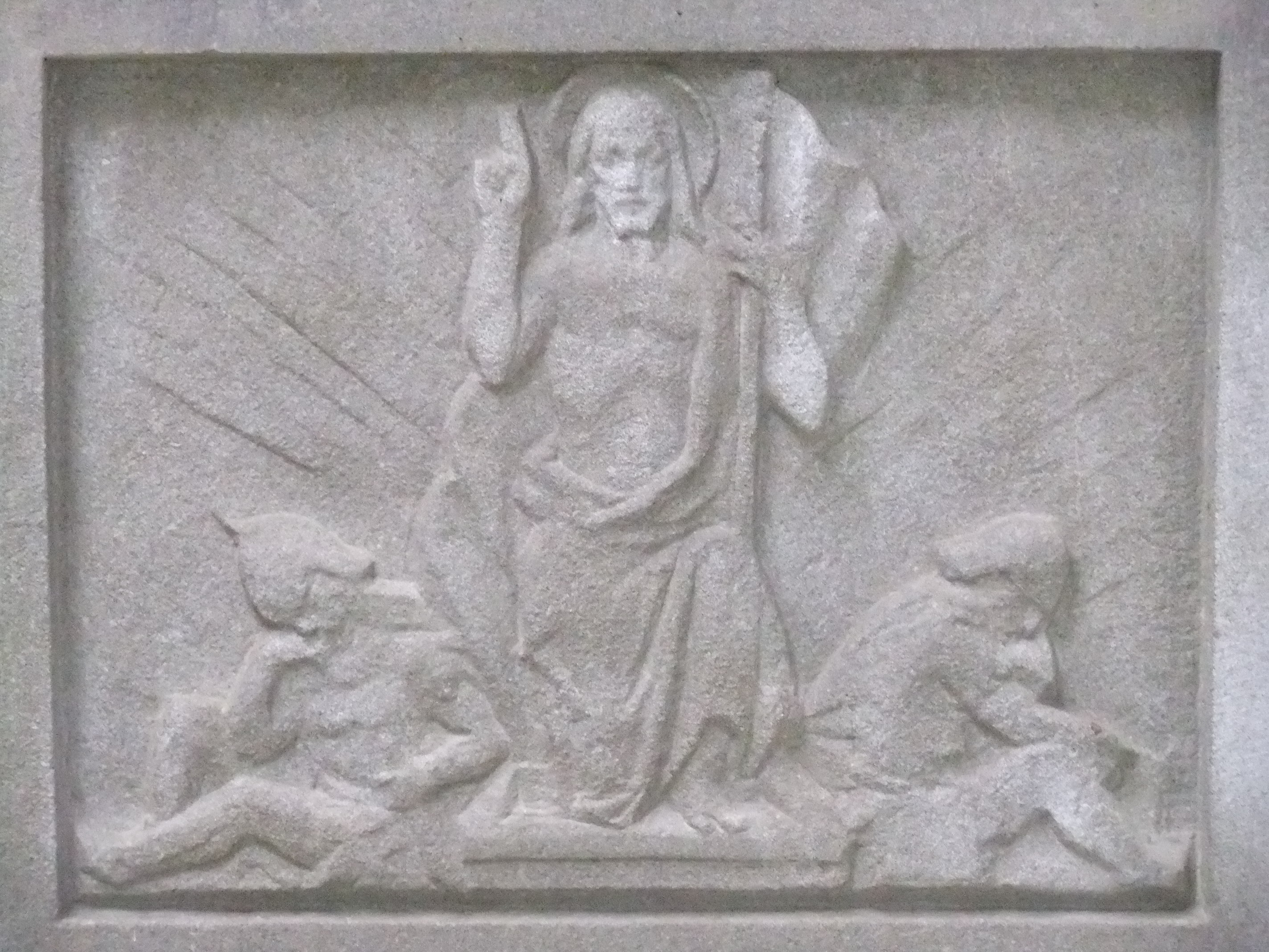 Resurrection relief panel on the Lardner Monument, Glasnevin Cemetery, by Albert Power, 1925