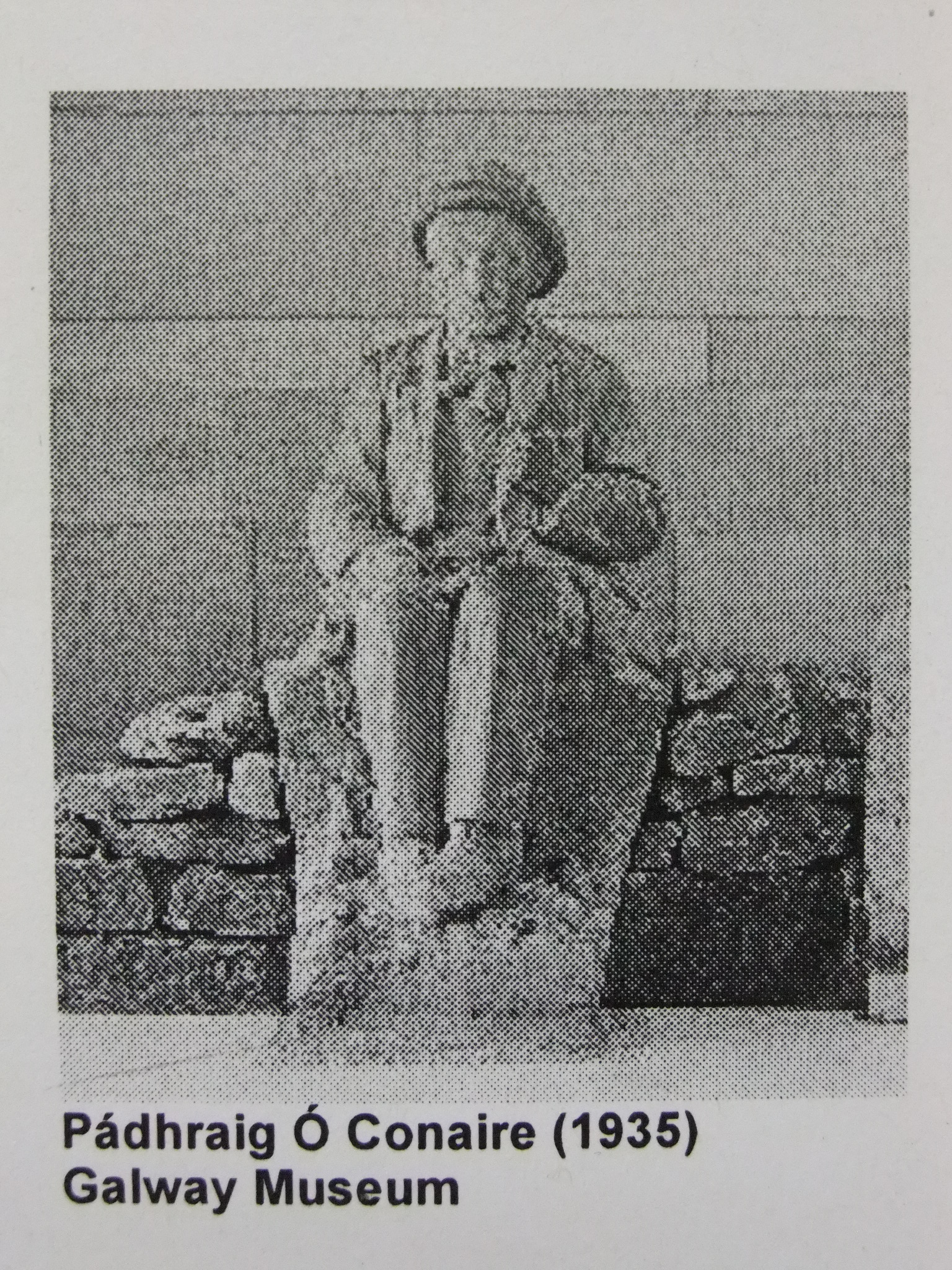 Pádraic Ó Conaire memorial bronze, Eyre Square, Galway, 1935