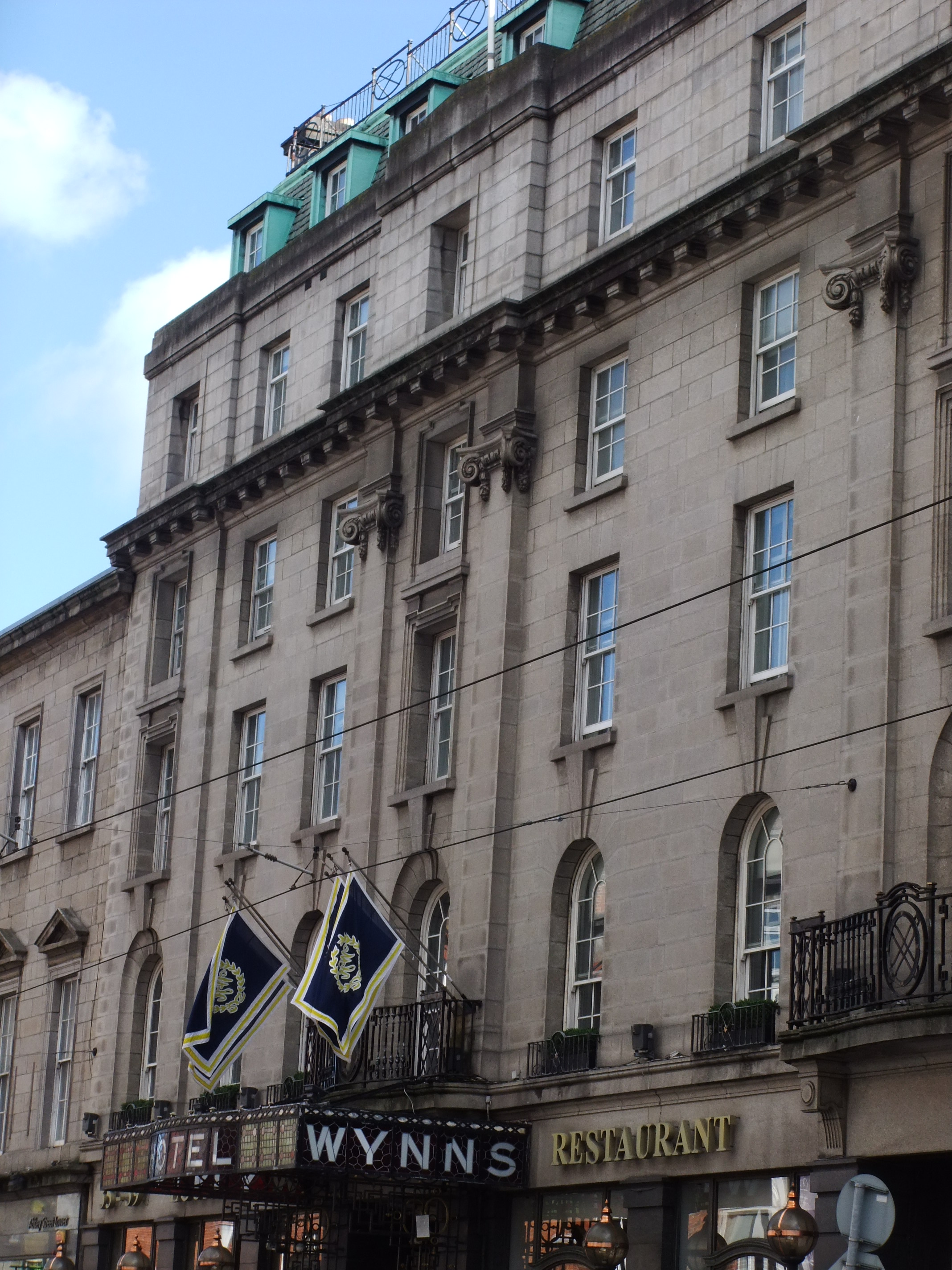 Wynn's Hotel, Dublin, decorative capitals and pilasters by Albert Power, 1925